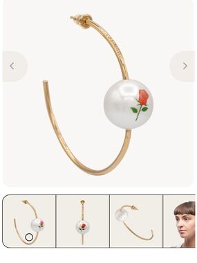 Safsafu Pearl and Roses Hoops
